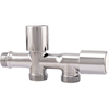 Doppio rubinetto a vite x lavatrice 240 itap - Ottone cromato 1/2mx3/4m