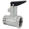 Valvola  sicurezza  +  leva  x  scaldacqua - Ottone  nichelato  1/2mf