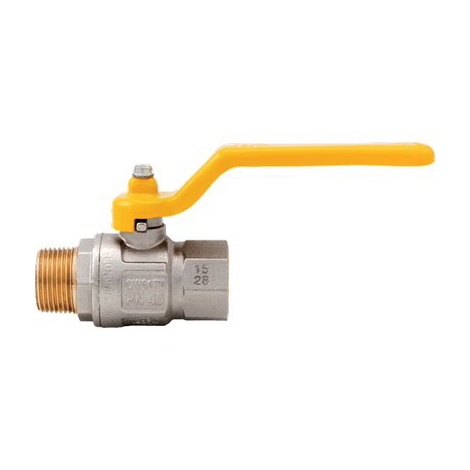 Valvola sfera gas + leva mf london 067 itap - Ottone nichelato 1/2mf