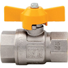 Valvola sfera gas + farfalla ff 068 itap - Ottone nichelato 1/2f