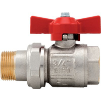 Valvola sfera totale mf farfalla ideal 098 itap - Ottone nichelato 1/2mf