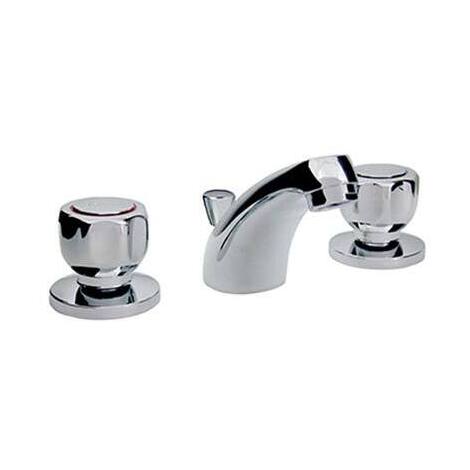 Batteria  lavabo  scudetto  28  crolla - Ottone  cromato  +  piletta  1