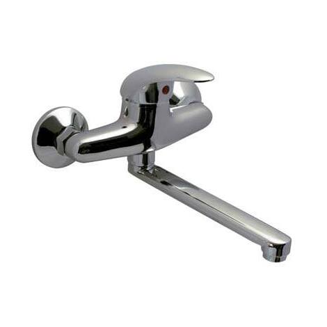Miscelatore  lavello  a  parete  start  h25  crolla - Ottone  cromato