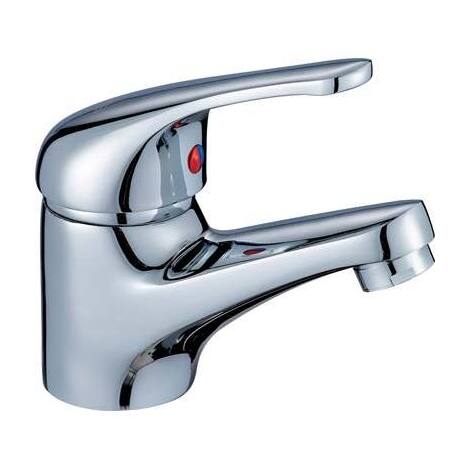Miscelatore  lavabo  sirio  h23  crolla - Ottone  cromato  +  piletta  1