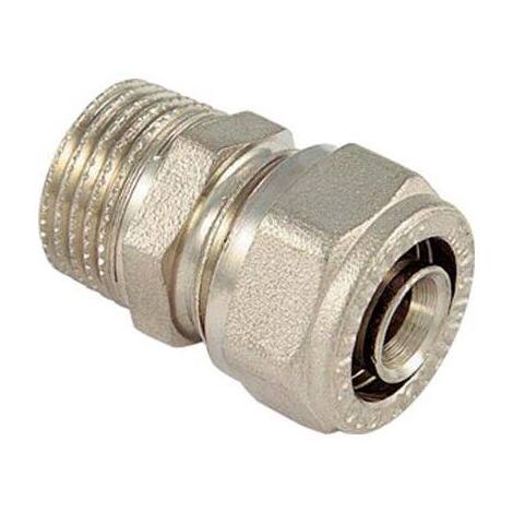 Stringitubo  filetto  maschio  x  multistrato - Ottone  mm  16x1/2m