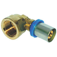 Gomito  pressare  filetto  femmina  x  multistrato - Ottone  mm  20x3/f
