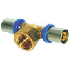 Tee  pressare  filetto  femmina  x  multistrato - Ottone  mm  16x1/2f