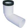Curva  wc  prolungata  scarico  idrico  ad  innesto - Pp  bianco  mm  90