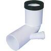 Curva  wc  prolungata  +  1  attacco  scarico  idrico - Pp  bianco  mm  90x40