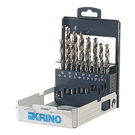 Punta  trapano  hss  rettificata  in  astuccio  krino - Mm  1,0/10  nr  19