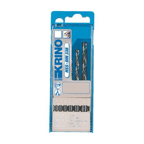 Punta trapano hss rullata astuccio krino - Mm 2,0/8,0 cf=pz 6