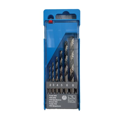 Punta trapano hss rettificata astuccio krino - Mm 2,0/8,0 cf=pz 6