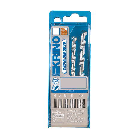 Punta trapano widia standard 03001 astuccio krino - Mm 4,0/10,0 cf=pz 5