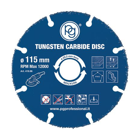 Lama circolare x legno al tungsteno pg - 419.96 mm 115x22,2