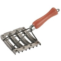 Striglia metallo 8 barre dentate aperte