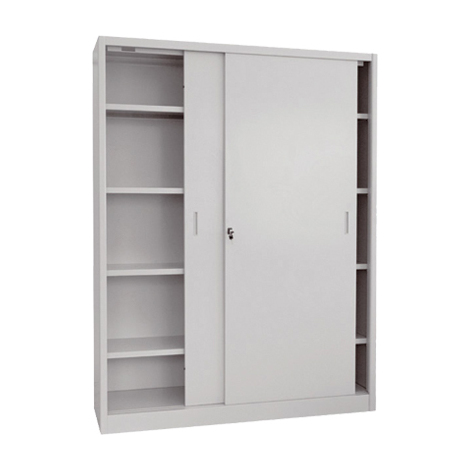 Armadio  tuttopiani  smontato  ante  scorr.  prometal - Vern  grigio  h.mm  2000  mm  1200x450