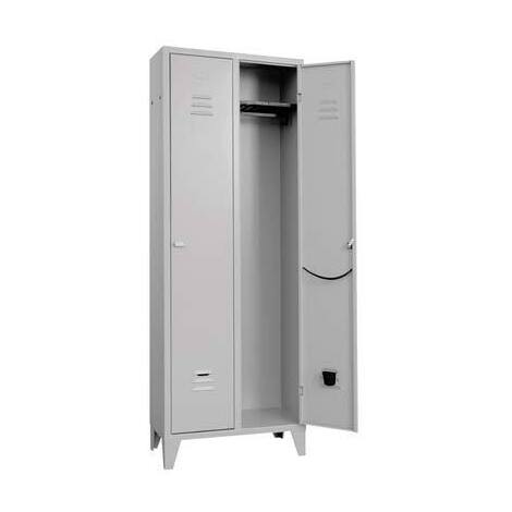 Armadio  spogliatoio  montato  prometal - Vern  grigio  posti  2  h.mm  1795  mm    680x350