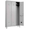 Armadio  spogliatoio  montato  prometal - Vern  grigio  posti  3  h.mm  1795  mm  1000x350
