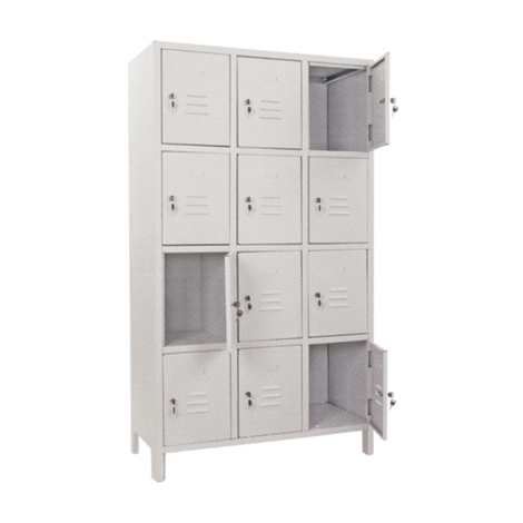 Armadio  casellario  montato  prometal - Vern  grigio  posti  12  h.mm  1795  mm  1000x500