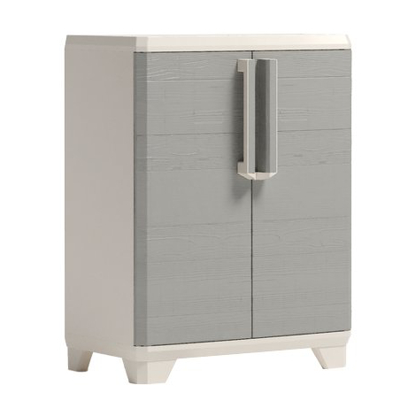 Armadio basso 1 ripiano wood keter - Ppl beige 2 ante cm 68x39 h.cm 90