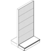 Trasformazione a gondola scaffale market - Schienale forato ral 9016 cm 100 h.cm 215