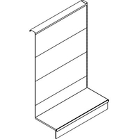 Estensione scaffale a parete market - Schienale liscio ral 9016 cm 100 h.cm 155