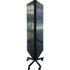 Espositore trifacciale pannello forato - Nero cm 149x49x175