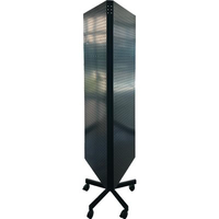 Espositore trifacciale pannello forato - Nero cm 149x49x175