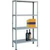 Scaffale  kit  4  ripiani  aste  spezzate  prometal - Vern  bianco  cm  30x80  h.cm  151