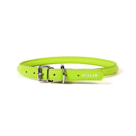 Collare soft 45-53cm verde in pelle