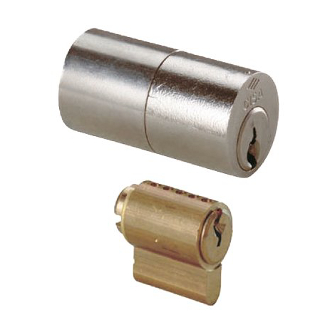 Coppia cilindri esterni 0g150-12 hand cisa - Ottone nichelato chiavi 3 x 1a631/1a721/1a731