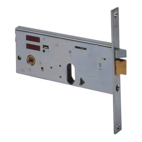 Serratura metallo infilare elettrica 14451 cisa - B.q zinc f.mm 20 f.ovale+scr+f h.mm 77 e.mm 80