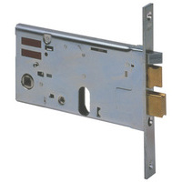 Serratura metallo infilare elettrica 14461 cisa - B.q zinc f.mm 20 f.ovale+scr+m2 mf h.mm 77 e.mm 70