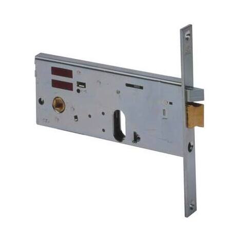 Serratura metallo infilare elettrica 14511 cisa - B.q zinc f.mm 20 f.ovale+scr+f h.mm 64 e.mm 80