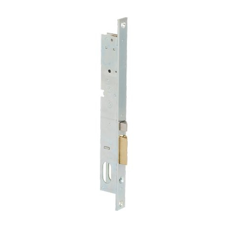 Serratura montante infilare elettrica 14021 cisa - B.q zincato f.mm 20 f.ovale+scr e.mm 18 dx