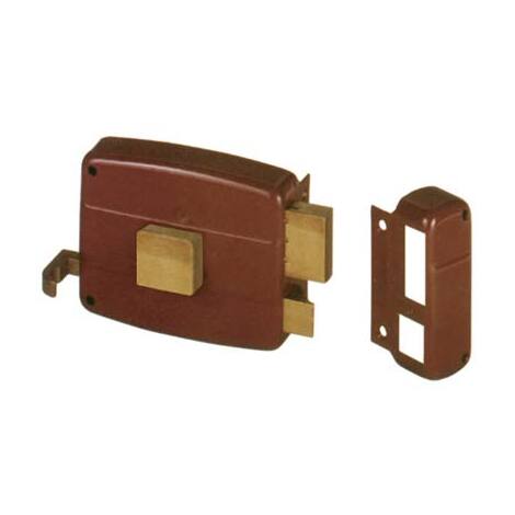 Serratura legno applicare 50110 cisa - C.staccato m2+tirante+pomolo e.mm 70 sx