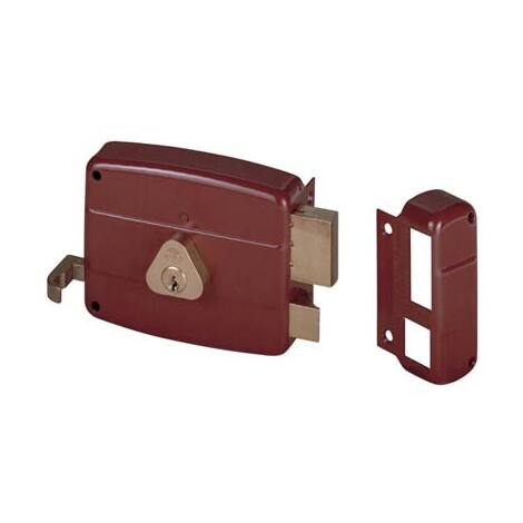 Serratura legno applicare 50121 cisa - C.tondo fisso m2+tirante e.mm 70 dx