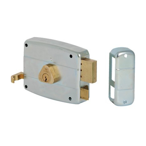 Serratura legno applicare 50521 cisa - C.tondo fisso m2+tirante e.mm 60 sx