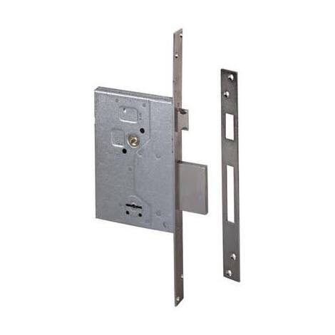 Serratura  metallo  infilare  57250  cisa - B.q  zinc  f.mm  25  dm  m4+scr  e.mm  60