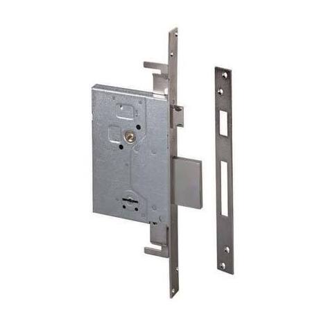 Serratura  metallo  infilare  57255  cisa - B.q  zinc  f.mm  25  dm  m4  tripl+scr  e.mm  60