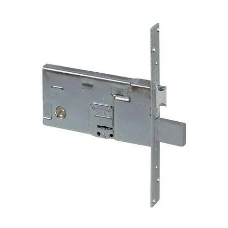 Serratura  metallo  infilare  57313  cisa - B.q  zinc  f.mm  25  dm  m4+scr  h.mm  82  e.mm  70