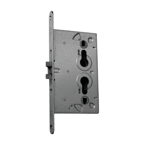 Serratura metallo infilare 651 iseo - B.q zinc f.mm 20 f.sagom m1+scr q8 e.mm 65