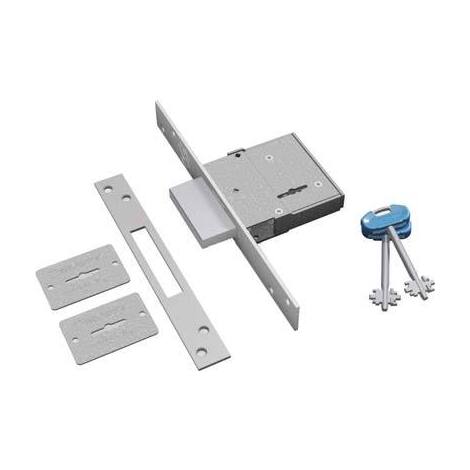 Serratura  metallo  infilare  2001  securemme - B.q  zinc  f.mm  25  dm  m2  h.mm  73  e.mm  50