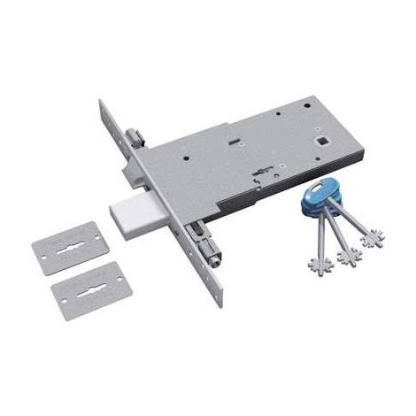 Serratura  metallo  infilare  2008  securemme - B.q  zinc  f.mm  25  dm  m4  tripl+scr  h.mm  83  e.mm  70