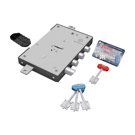 Serratura  metallo  applicare  2401  securemme - Dm  m4  tripl+scr  ip.mm  28  e.mm  63  dx/sx