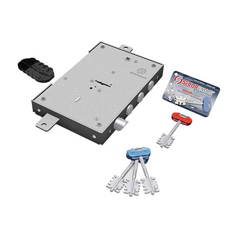 Serratura  metallo  applicare  2401  securemme - Dm  m4  tripl+scr  ip.mm  37  e.mm  63  dx/sx