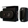Serratura cancello applicare elettrica unica yale - Vern c.tondo fisso scr+ pulsante e.mm 40/80 dx/sx