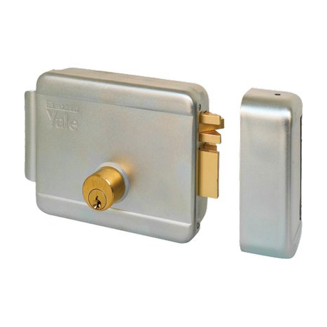 Serratura cancello applicare elettrica 680 yale - Zinc c.tondo fisso+scr+tett e.mm 50 dx