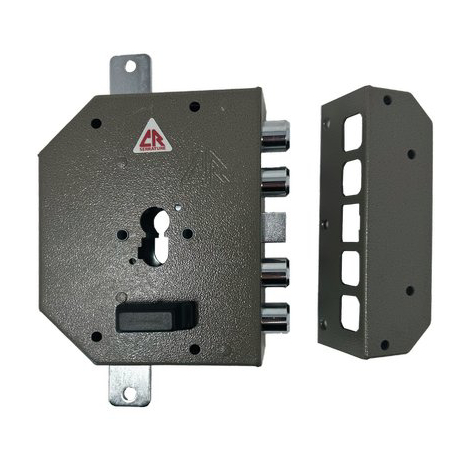 Serratura legno applicare 2250 pen cr - F.sagom m2 tripl+scr e.mm 60 dx