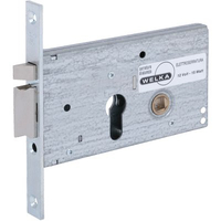 Serratura metallo infilare elettrica 302 welka - B.q zinc f.mm 16 f.sa+scr+f h.mm 78 e.mm 60 dx/sx